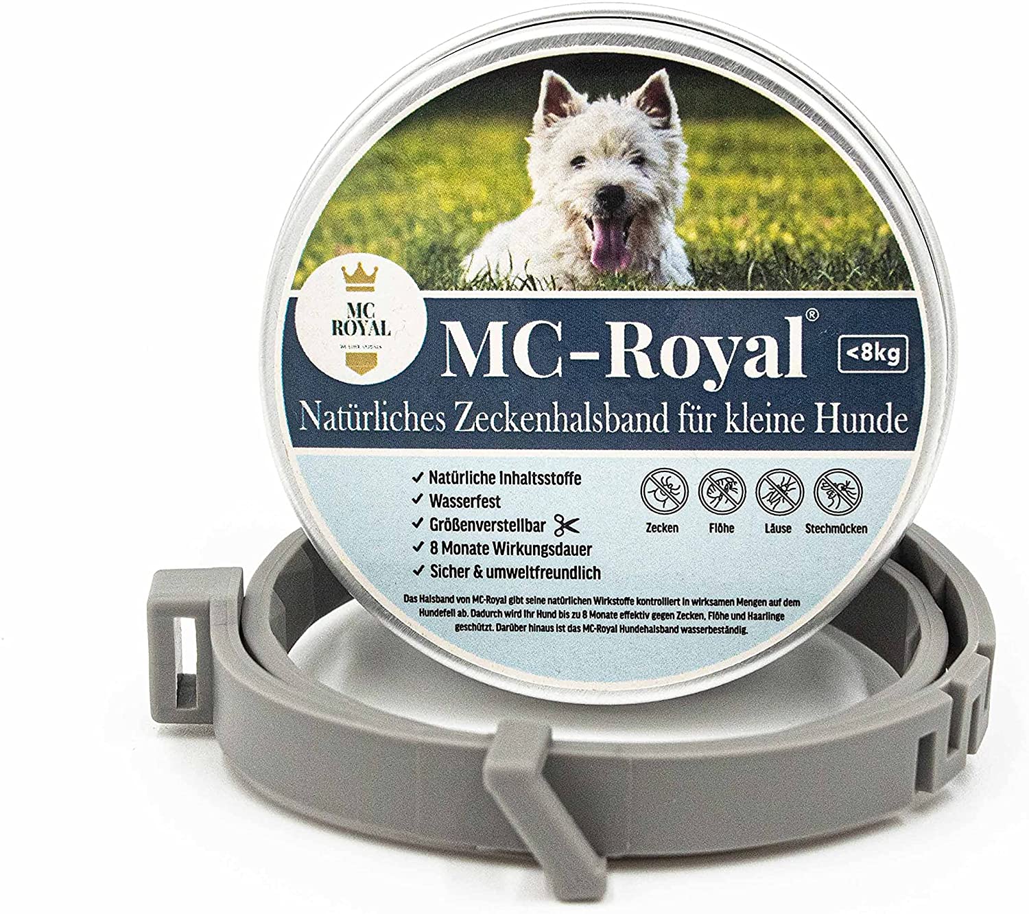 MC-Royal®Zeckenhalsband für kleine Hunde und Katzen – MC-ROYAL