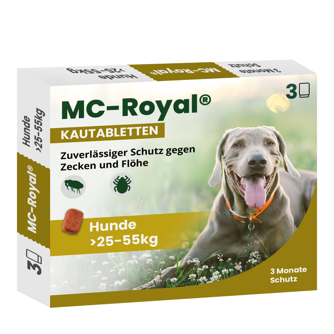 MC-Royal® Kautablette für Hunde gegen Zecken & Flöhe