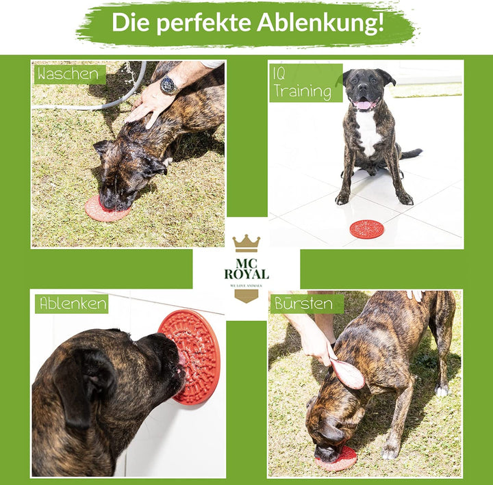 MC-Royal® Premium Leckmatte für Hunde - 2 Matten/Packung (Blau/Rot)